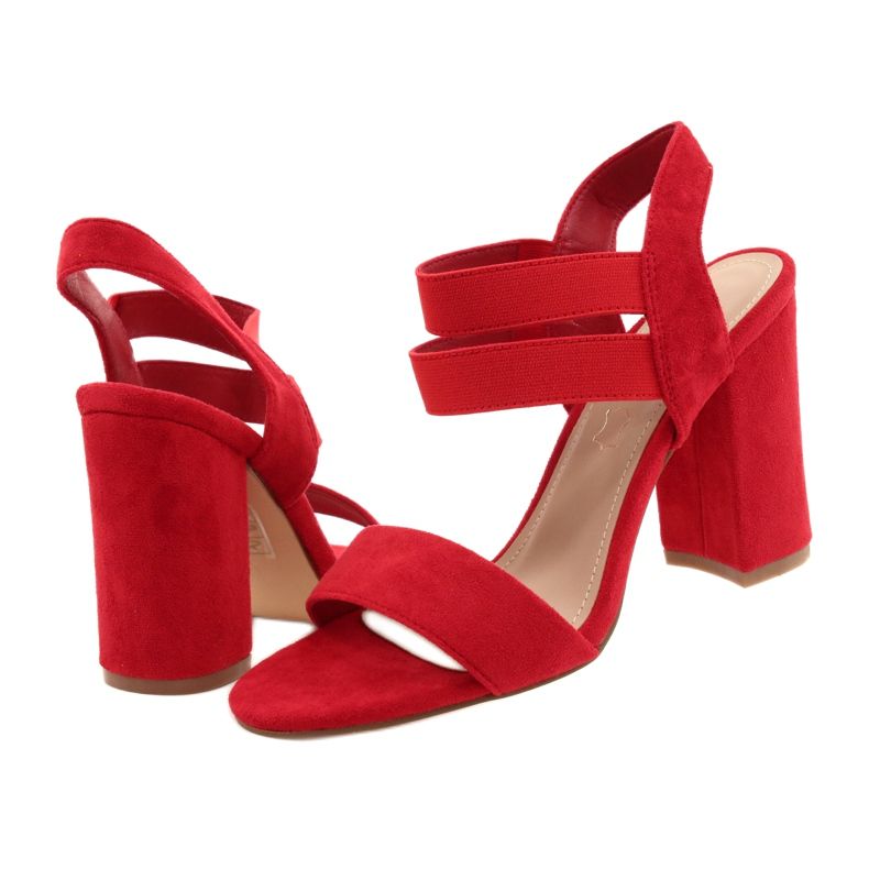 EVento Bequeme Wildleder-Sandalen für Wildleder auf der Veranstaltung 21SD35-3540 Rot 2