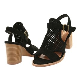 Evento Durchbrochene Damensandalen Schwarz 21SD35-3581 2