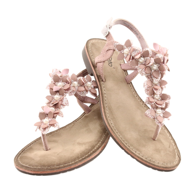 Evento Damensandalen mit Perle 20SD35-1811 rosa 2