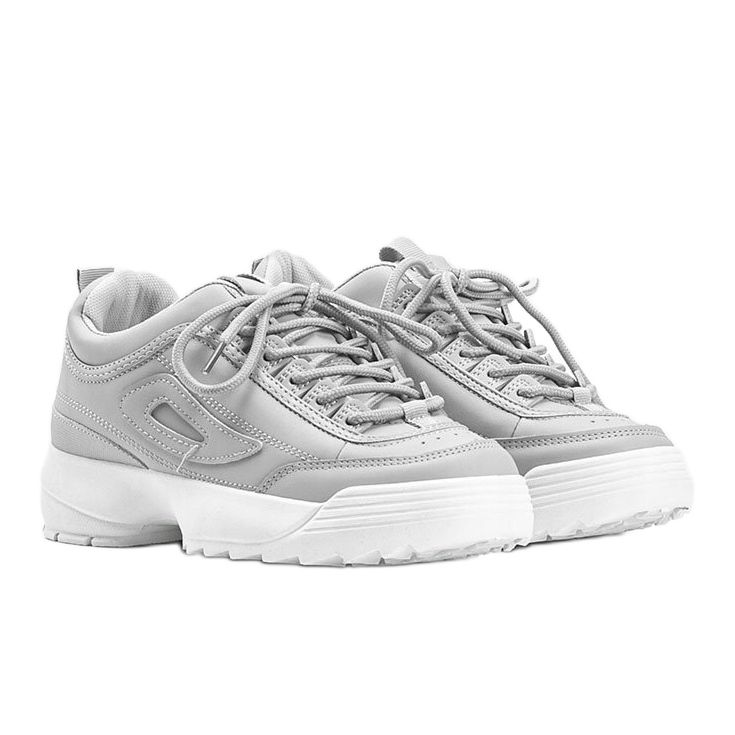 Graue Sneaker mit dicker Amya-Sohle 1