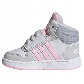Adidas Hoops Mid 2.0 I Kinderschuhe weiß und rosa FY9290 grau 1
