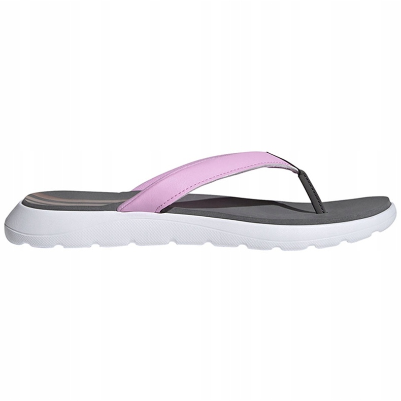 Adidas Damen Comfort Flip Flop Hausschuhe grau-rosa FY8658 1