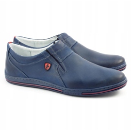 Polbut Herren Brogues Leder 362 Marineblau 2