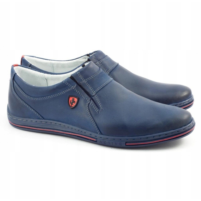 Polbut Herren Brogues Leder 362 Marineblau 2