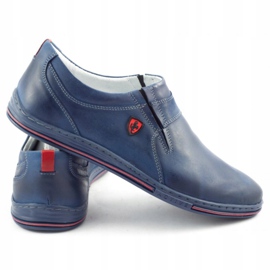 Polbut Herren Brogues Leder 362 Marineblau navy blau 4