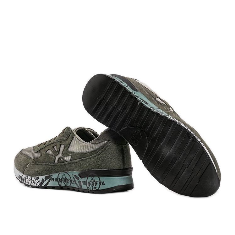 Omarion Khaki-Sneaker für Herren mehrfarbig grün 1