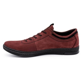 Polbut Herren Leder Freizeitschuhe K23 Burgund rot 1