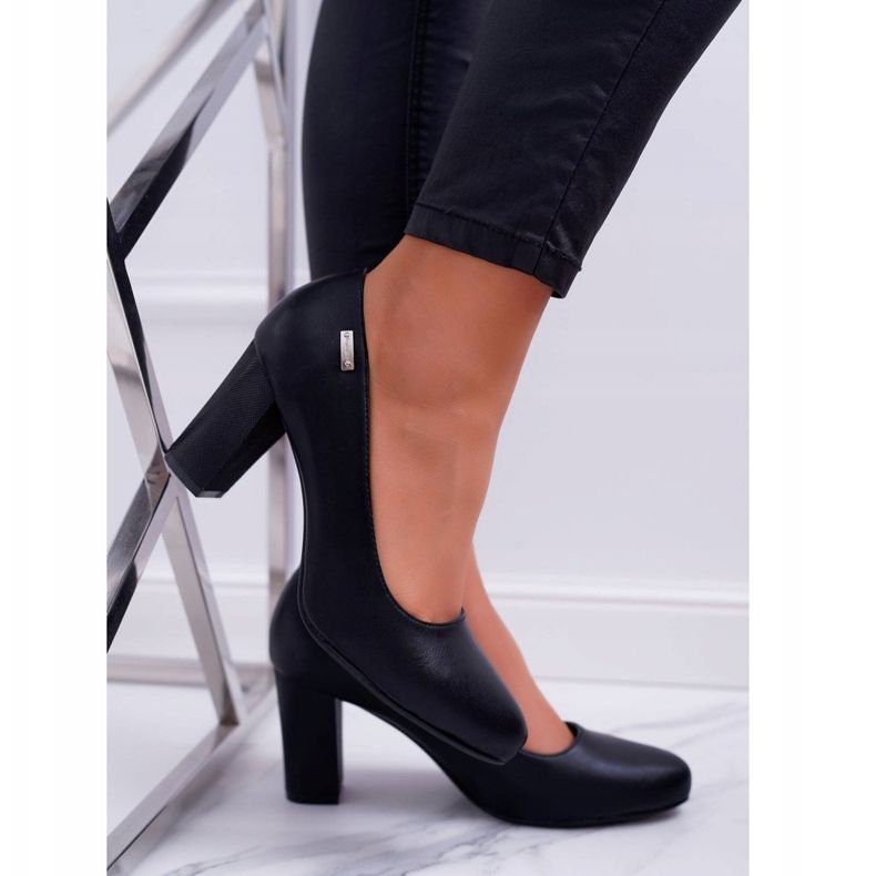 Damen Pumps Sergio Leone PB130 Schwarz Amber 1