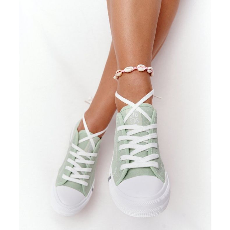 Klassische Sneakers für Damen Big Star HH274112 Grün 1