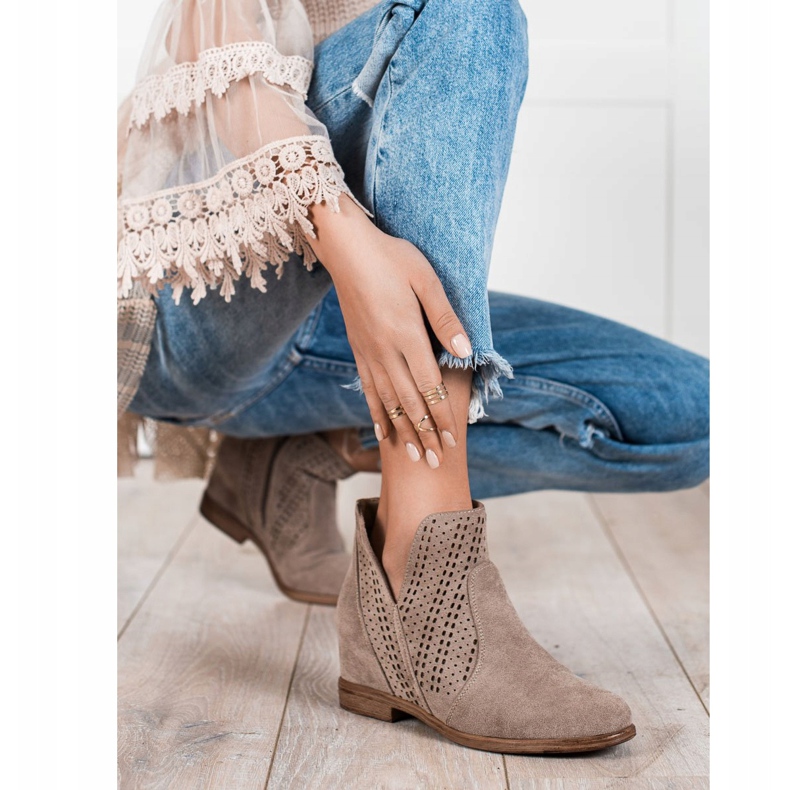 Filippo Frühling durchbrochene Stiefel braun 1