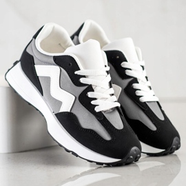 SHELOVET Lässige Turnschuhe schwarz 1