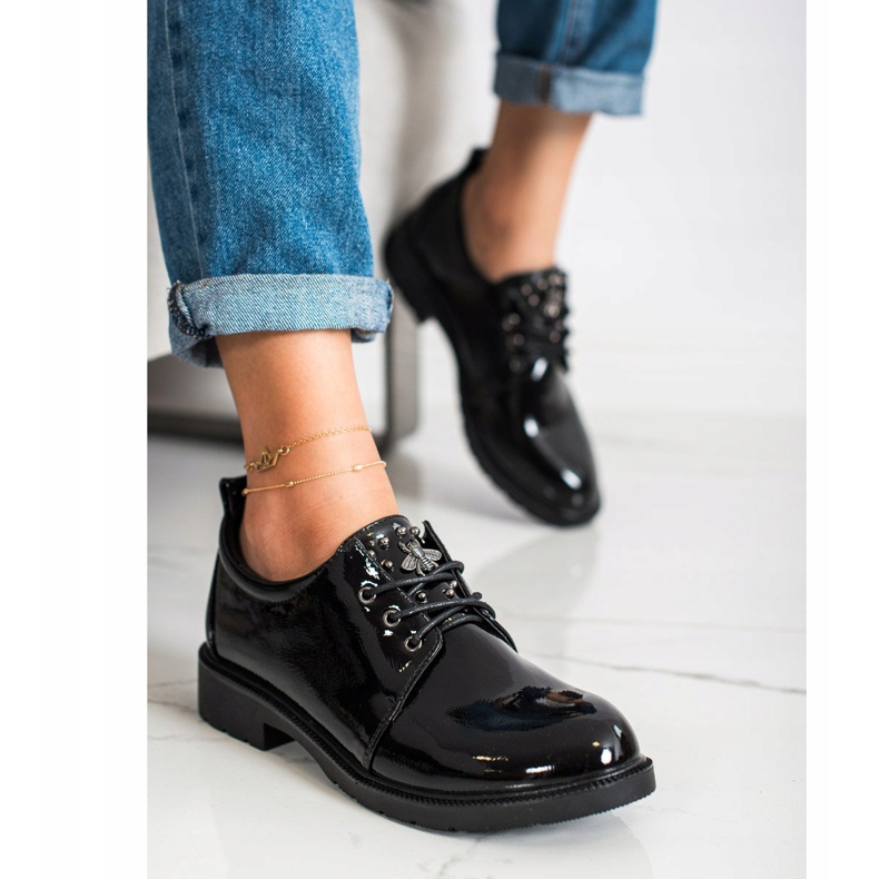 S. BARSKI Schwarz lackierte Schuhe 1