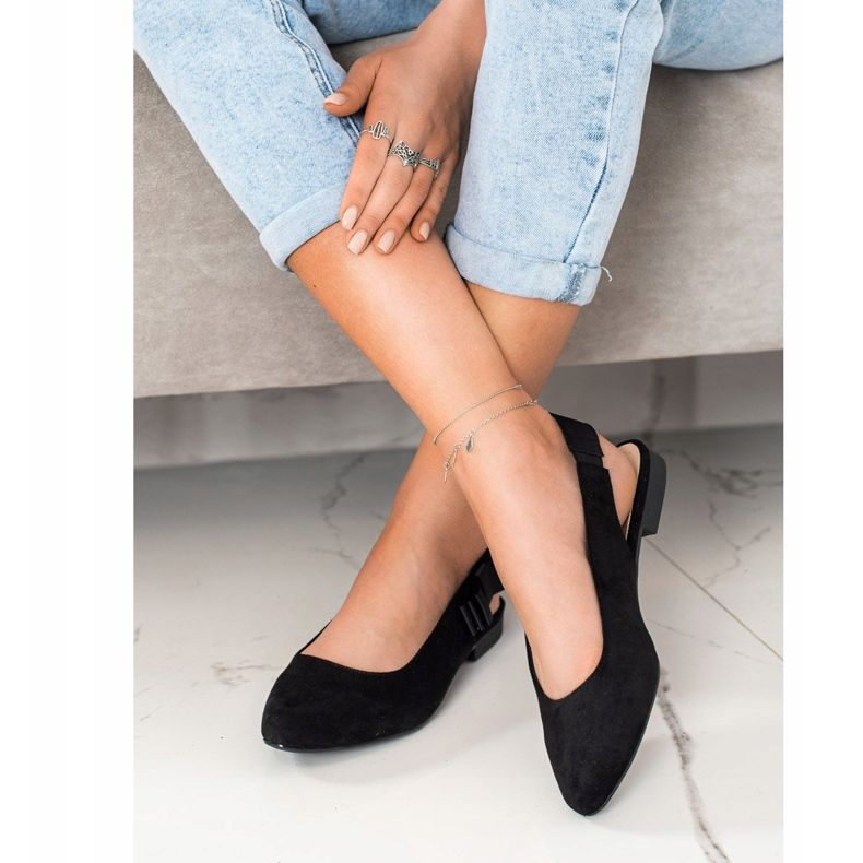 Sergio Leone Slip-on-Pumps mit Schleife schwarz 2