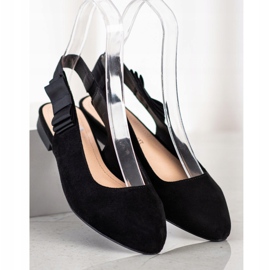 Sergio Leone Slip-on-Pumps mit Schleife schwarz 1