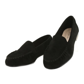 Sergio Leone Schwarze Wildleder-Loafer für Damen MK722 2
