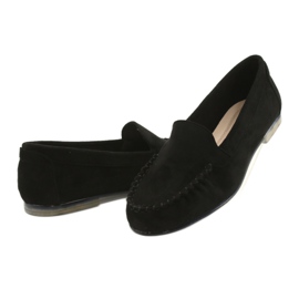 Sergio Leone Schwarze Wildleder-Loafer für Damen MK722 3