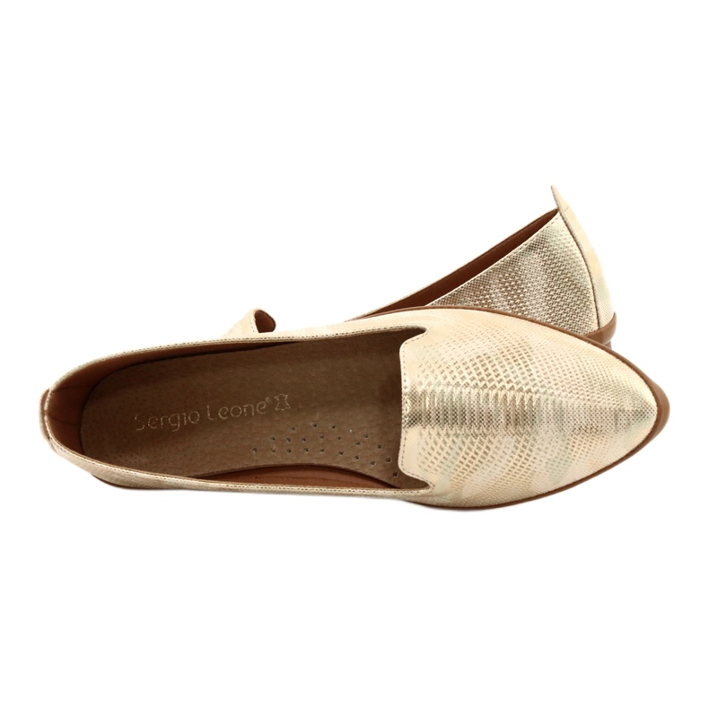 Sergio Leone Ballerina Lords Beige/Gold MK700 5