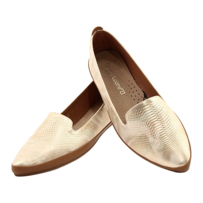 Sergio Leone Ballerina Lords Beige/Gold MK700 4