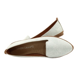 Sergio Leone silbergraue Ballerinas MK700 4