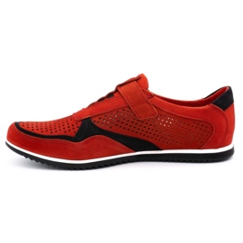 Polbut Herren Freizeitschuhe aus Leder 2102 / 2L rot 1