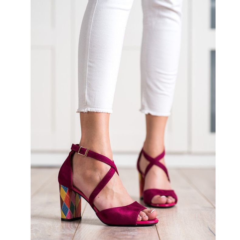 Modische Sergio Leone Pumps rosa 1