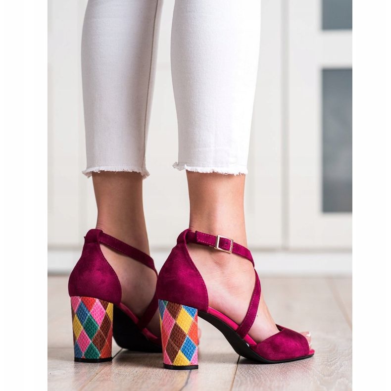 Modische Sergio Leone Pumps rosa 2