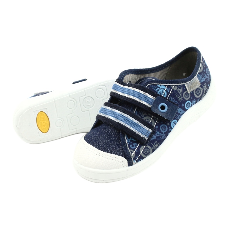 Befado Kinderschuhe 672X073 navy blau blau grau 4