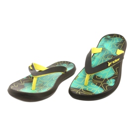 Rider Jungen Flip Flops 83062 Azure-schwarzer Fahrer 1