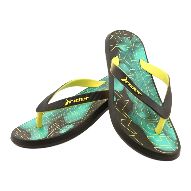 Rider Jungen Flip Flops 83062 Azure-schwarzer Fahrer 3