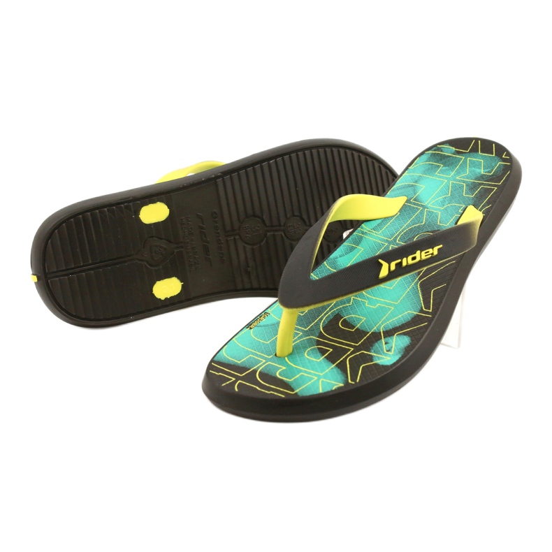 Rider Jungen Flip Flops 83062 Azure-schwarzer Fahrer 2