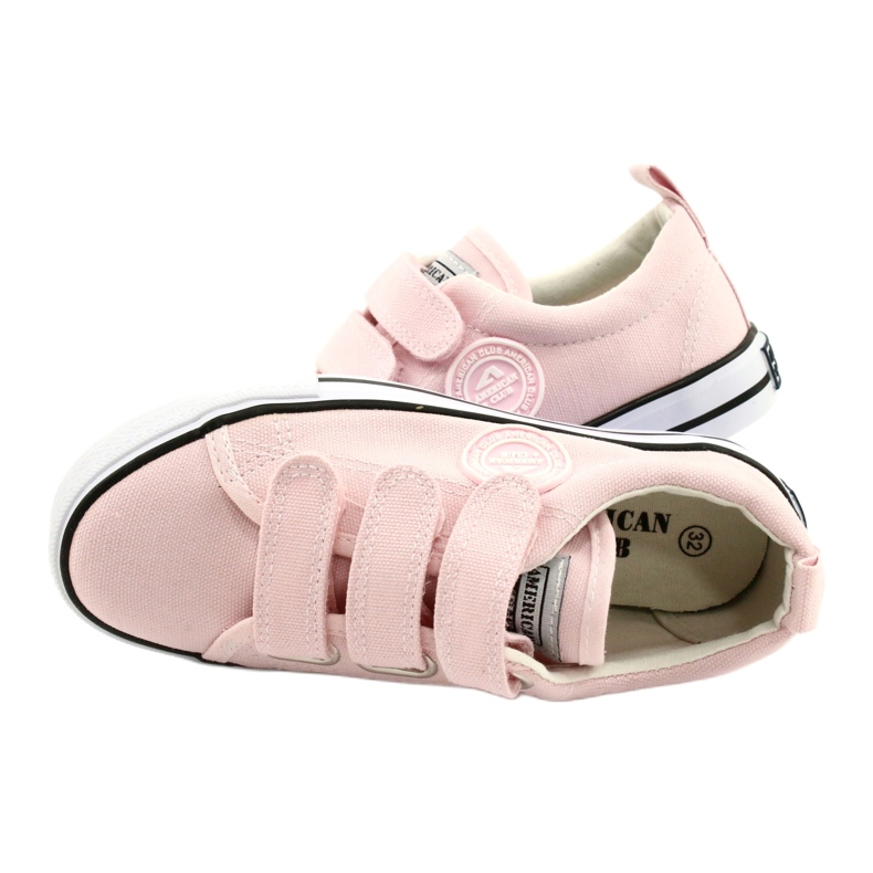 Sneakers mit Klettverschluss American Club rosa LH63 / 21 4