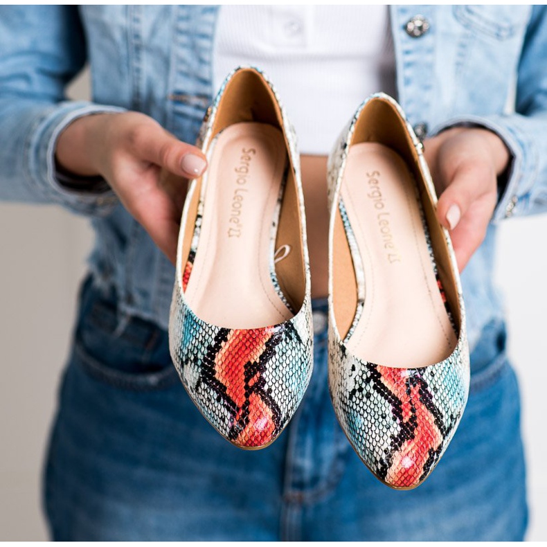 Sergio Leone Ballerinas mit Schlangenmuster mehrfarbig 1