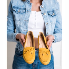 Abloom Wildleder-Lords mit Schleife gelb 2