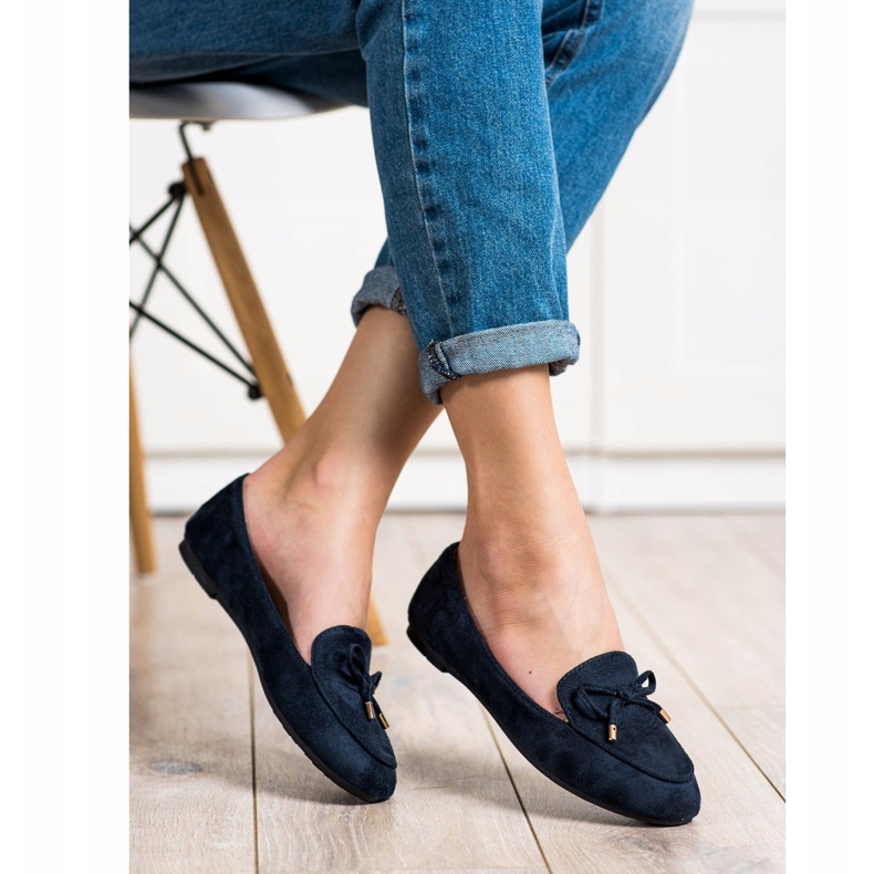 Abloom Wildleder-Lords mit Schleife blau 2