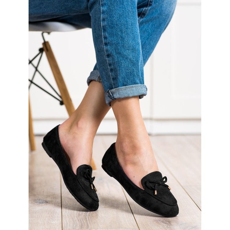 Abloom Wildleder-Lords mit Schleife schwarz 2