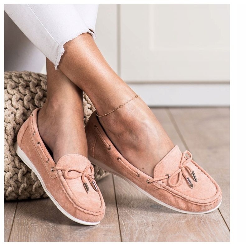SHELOVET Lässige rosa Loafer 2