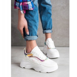 SHELOVET Modische Turnschuhe weiß mehrfarbig 1