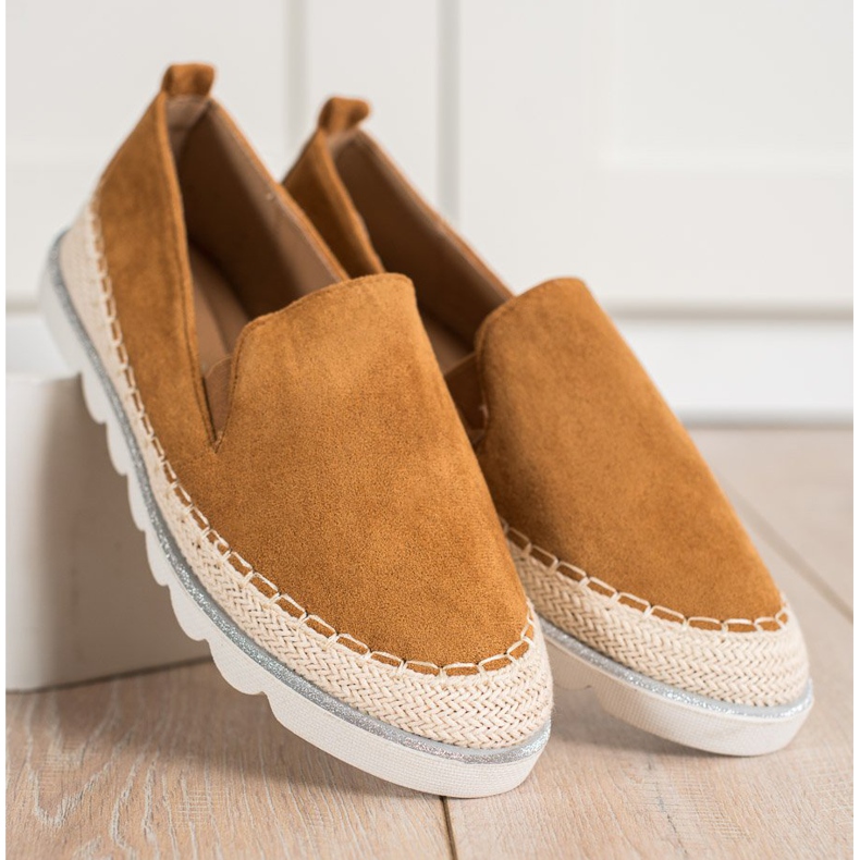 SHELOVET Wildleder Slipons für den Frühling braun 2