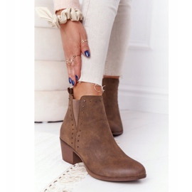 PJ1 Warme Stiefeletten für Damen Jodhpur-Stiefel Khaki Morgan braun 2