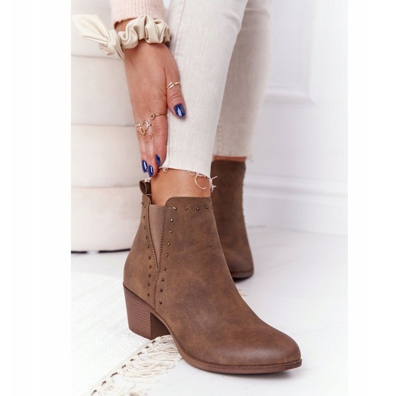 PJ1 Warme Stiefeletten für Damen Jodhpur-Stiefel Khaki Morgan braun 2