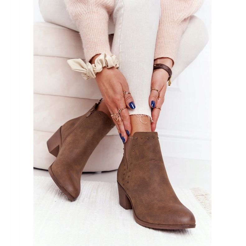 PJ1 Warme Stiefeletten für Damen Jodhpur-Stiefel Khaki Morgan braun 1