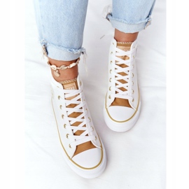 Hohe Sneakers für Damen Big Star HH274450 Weiß beige 1