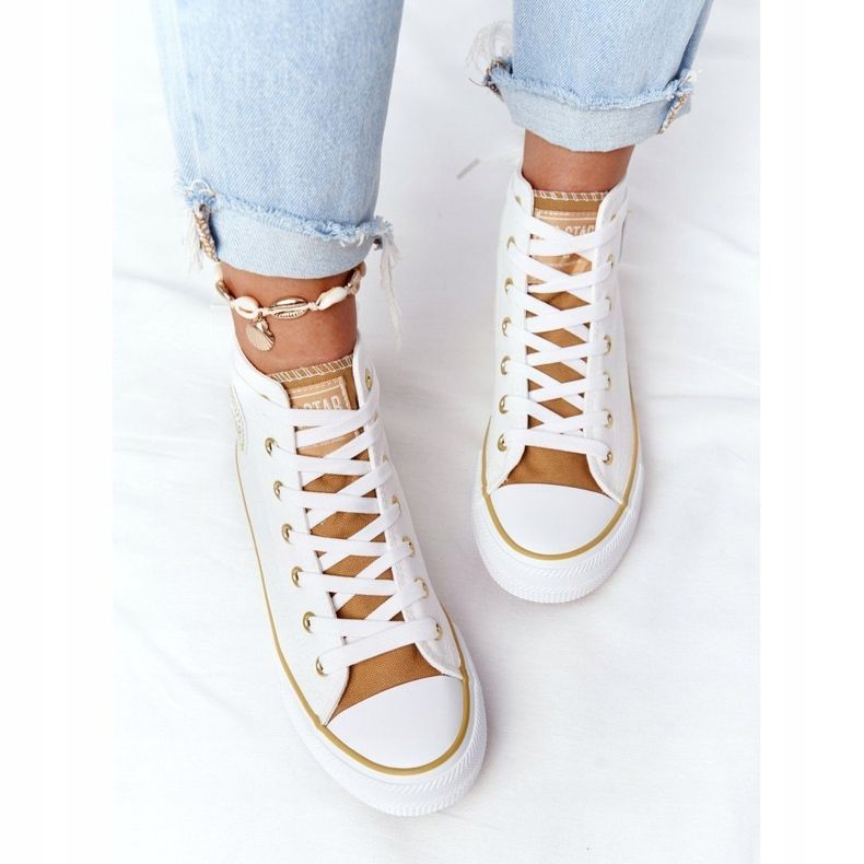 Hohe Sneakers für Damen Big Star HH274450 Weiß beige 1