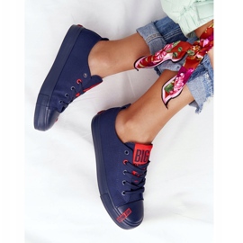 Damen Sneaker Big Star HH274676 Marineblau rot 1