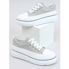 Grau BL228P Graue Sneakers mit hoher Sohle 1