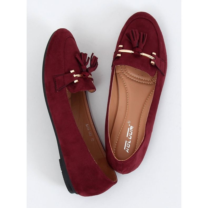 Burgunder-Loafer für Damen 9988-159 Wine rot 1