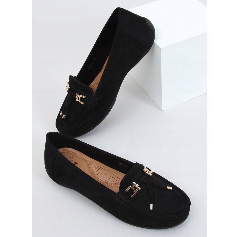 Schwarz Damen-Loafer mit Plateau Schwarz H9228 Negro 1