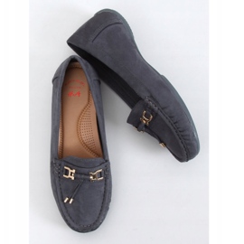 Graue Damen-Loafer auf grauem H9228 Gris 1