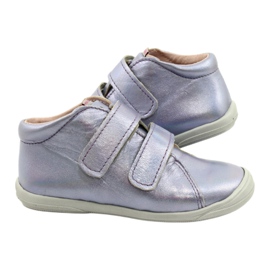 Lederklettschuhe von Mädchen 1264 Holographischer Mazurek lila 4