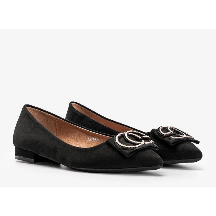Schwarze flache Ballerinas von Lisbeth 1